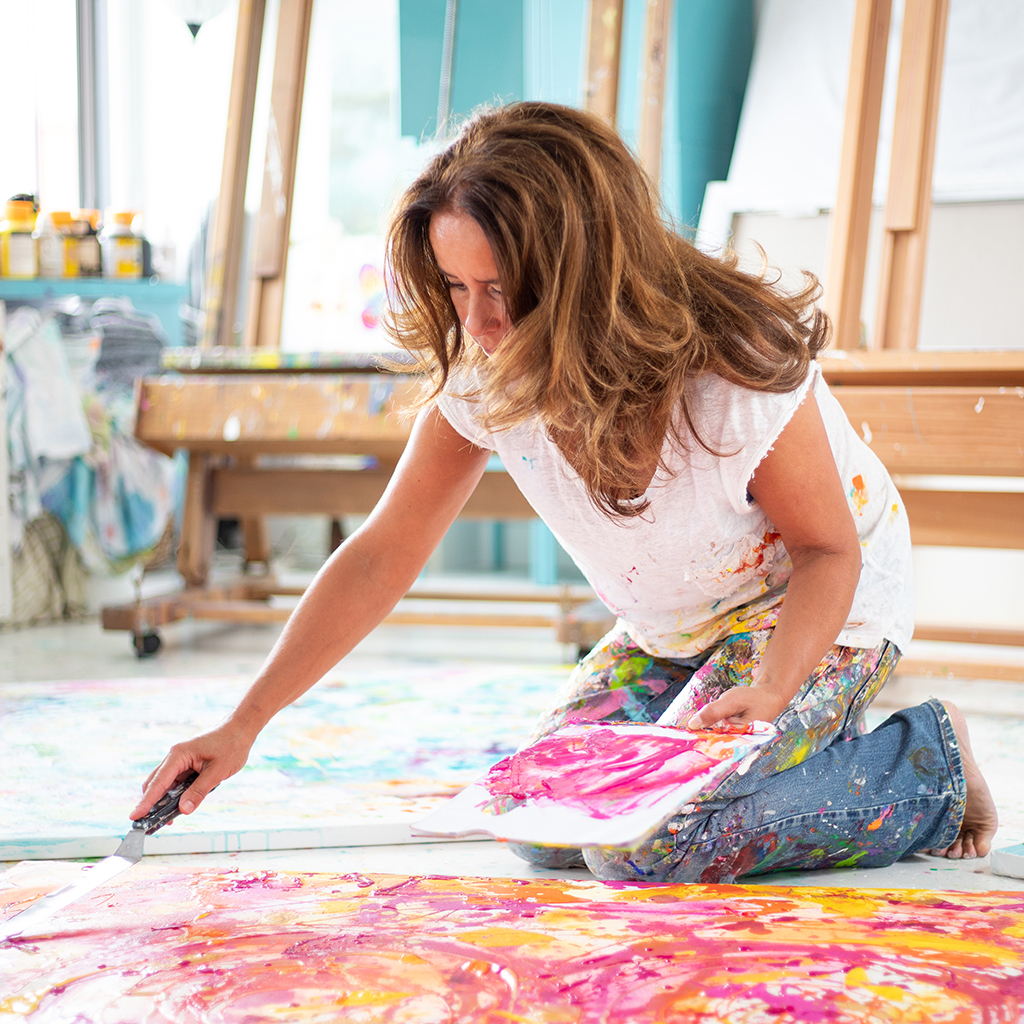 Engrossed in my painting
